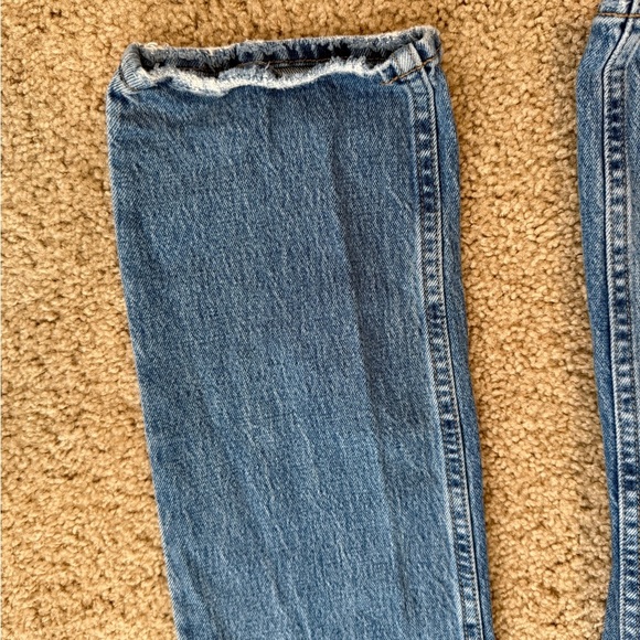 Abercrombie & Fitch Blue Flare Wide Leg Jeans - Picture 5 of 6